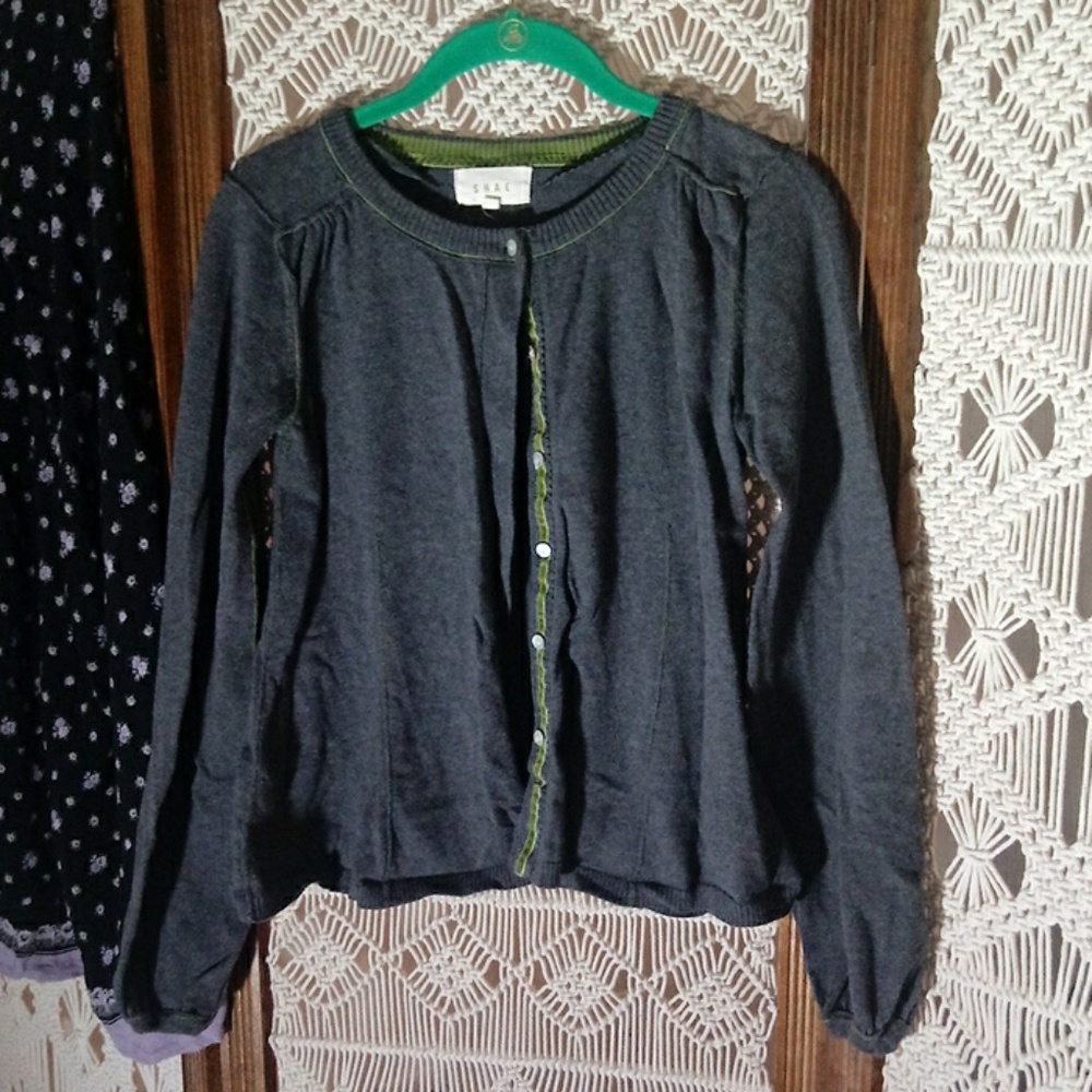 Anthropologie gray cardigan Sm